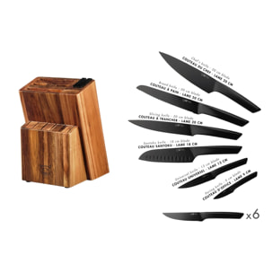 Bloc couteaux de cuisine et couteaux à steak JENSEN LOVIISA - 14 pièces