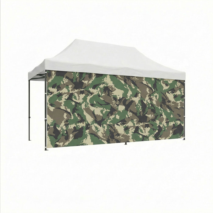 Telo laterale da 450x200h cm per gazebo da giardino camouflage