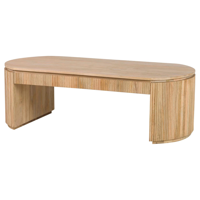 Mesa Centro Madera Mango Marrón Myra 140x70x45 Cm