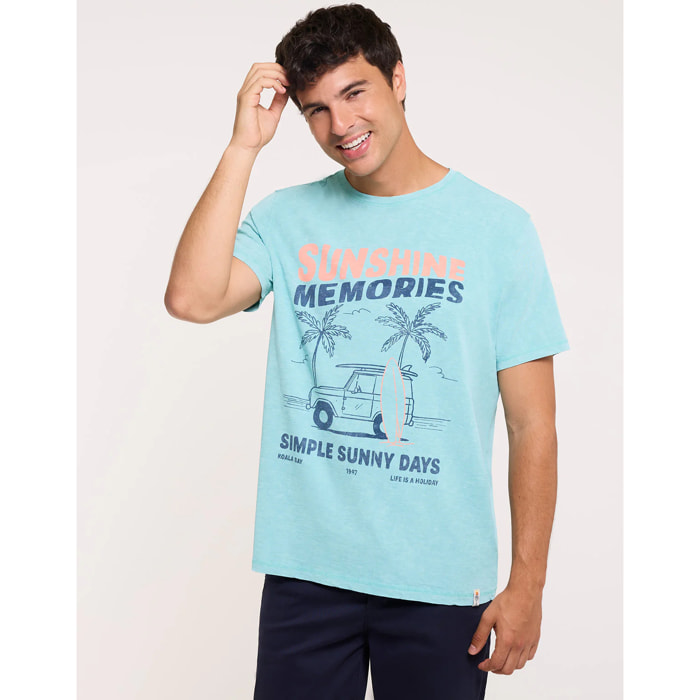 Camiseta Manga Corta Azul - Bayside