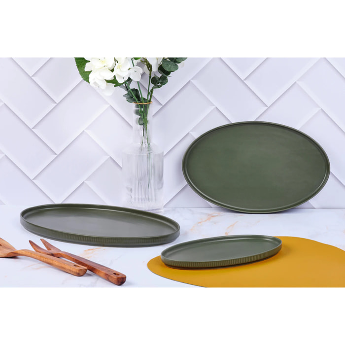 Plateau de service SCANDI - 3 pièces - Olive