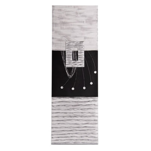 Cuadro artesanal Estelas Plata Negro Acrílico