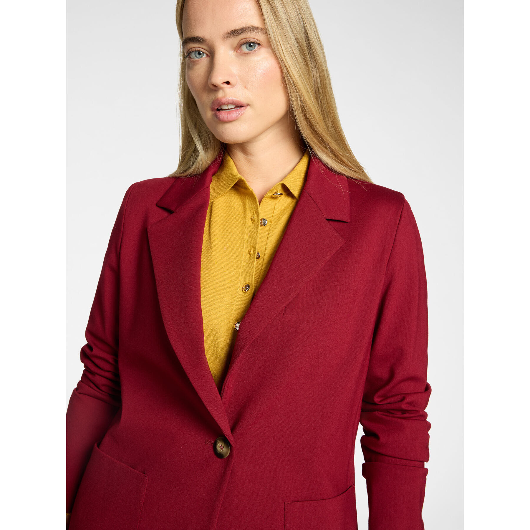 Elena Mirò - Blazer misto viscosa monopetto - Bordeaux