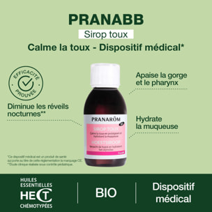 Pranarom - Sirop toux bébé - Bio - 120 ml