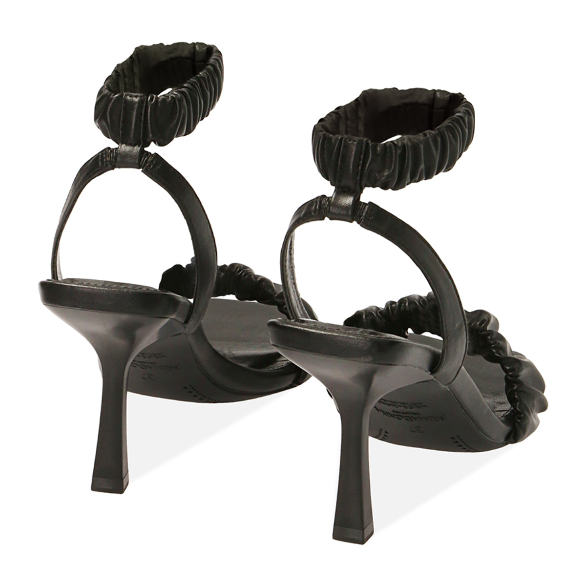 Sandali neri, tacco 8 cm