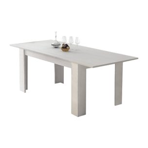 Tavolo per sala da pranzo estensibile, Consolle allungabile, Tavolo moderno con allunga, cm 160/220x88h80, colore Bianco