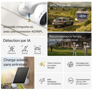 Caméra de surveillance TP-LINK Tapo C665G + panneau solaire