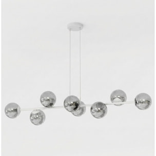 Lampada a sospensione Magnus in acciaio grigio grafite