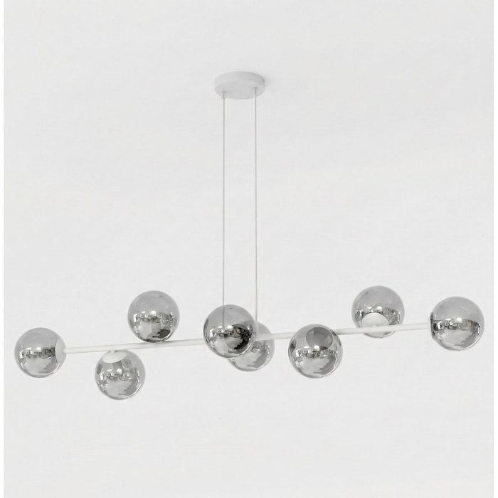 Lampada a sospensione Magnus in acciaio grigio grafite