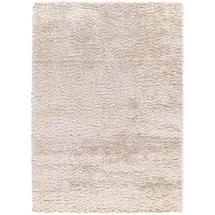 Tappeto shaggy salotto soggiorno crema