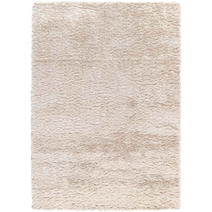 Tappeto shaggy salotto soggiorno crema