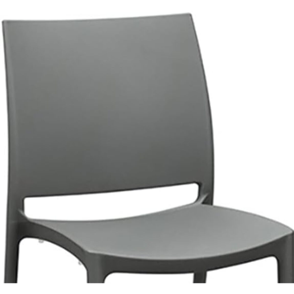 Set di 4 sedie NORTH BEACH in polipropilene grigio