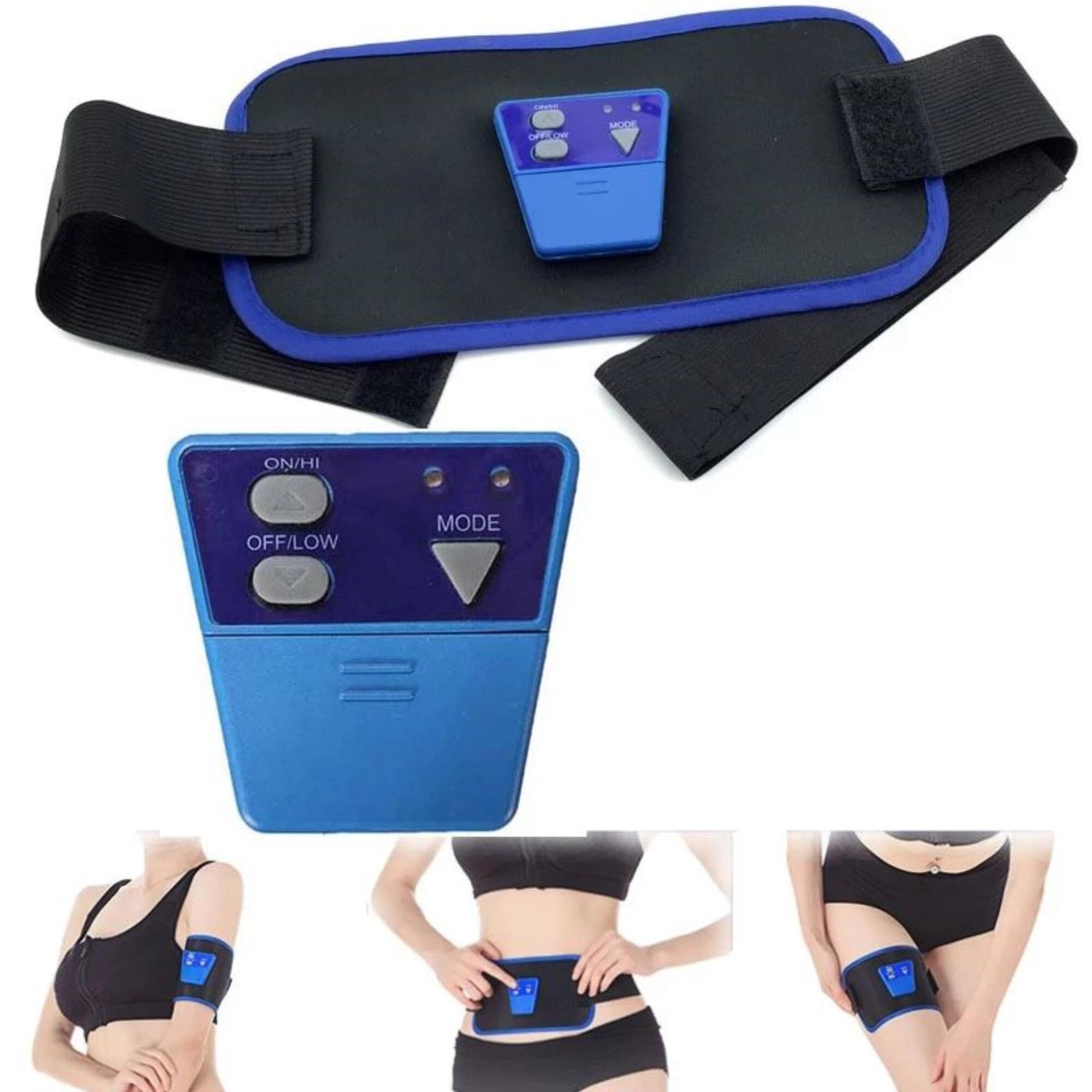 InnovaGoods IG811754 Cinturón Electro Estimulador Muscular, Unisex Adulto, Negro, Talla Única