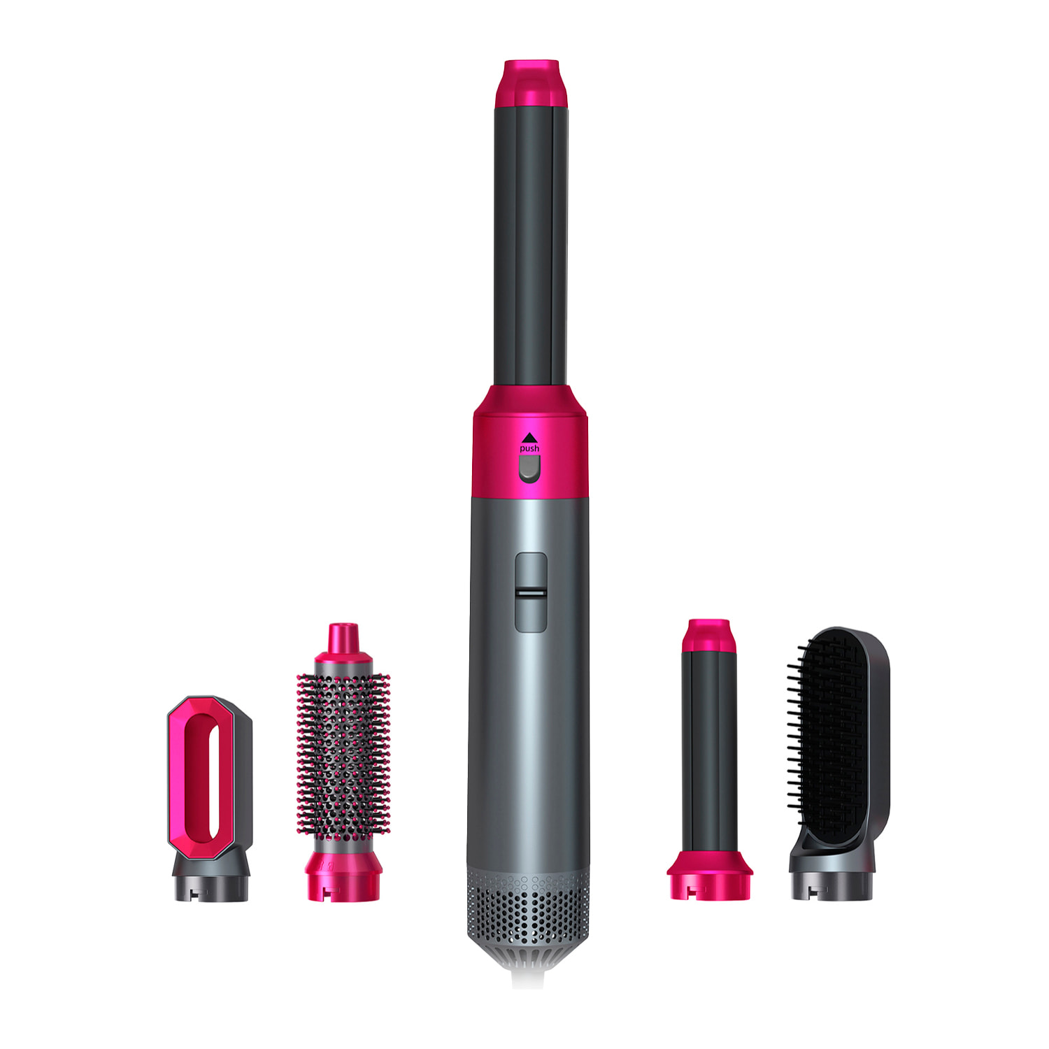 Secador de pelo 618-2. 5 en 1, permite alisar, secar, rizar y mucho más. Incluye un estuche para mantener todo ordenado y facilitar su transporte.