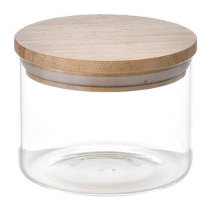 Set de 9 botes en borosilicato (3x 0,6l + 3x 1,4l + 3x 2,1l) para almacenaje de alimentos natur