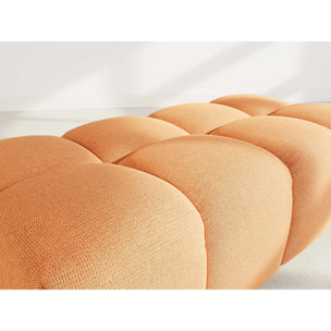 Adelaide - pouf en tissu texturé - Terracotta