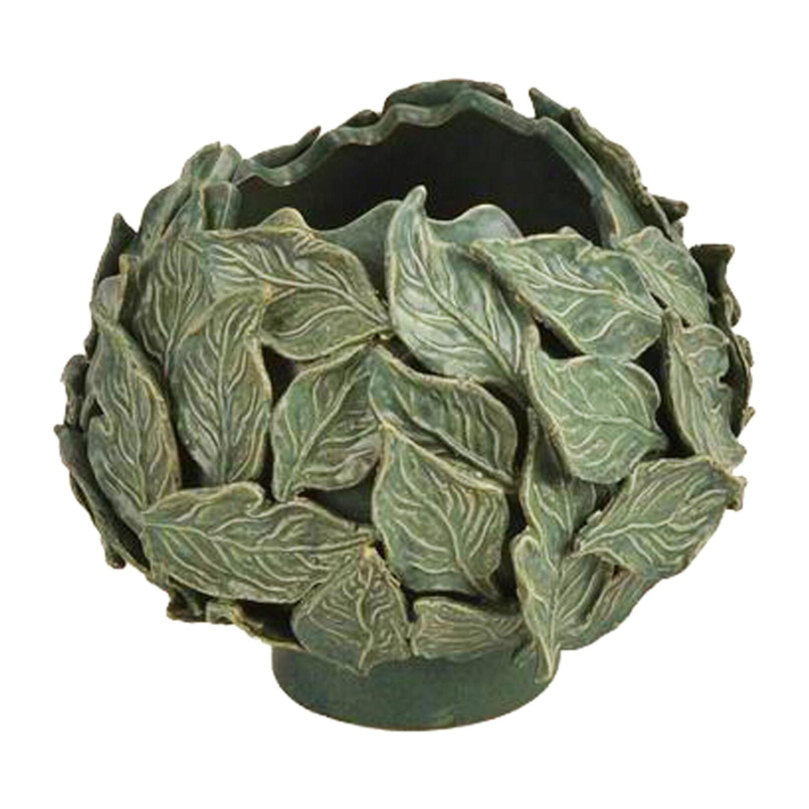 Vaso con foglie - 23,5xH19,5x22,5cm - Pezzi 1 - Bianchi Dino SpA