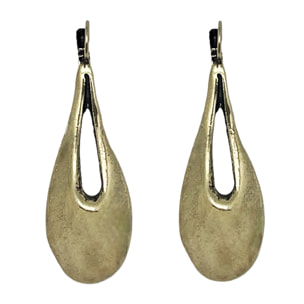 Pendiente ballestilla dormilona lágrima definida dorado