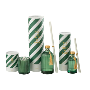 J-Line bâtonnets parfumés Magic - Elwood - verre - blanc/vert - large