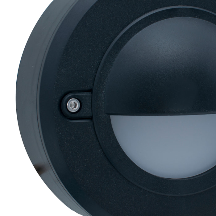 Forlight Mita Aplique exterior con luz led en blanco cálido 3000K en color negro