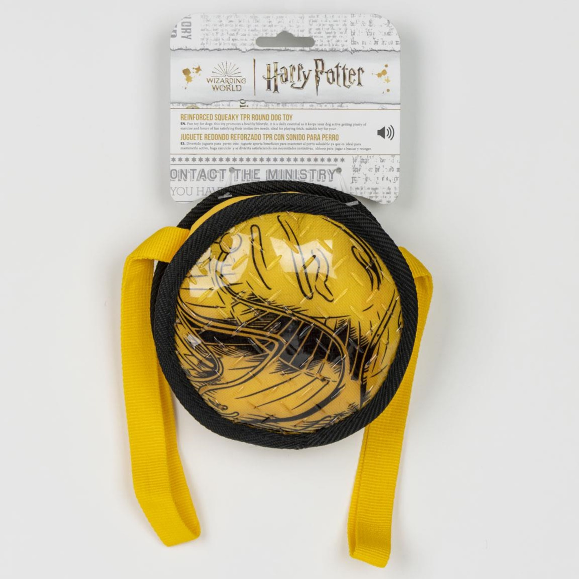 Juguete mordedor en tpr para perros diseño harry potter amarillo