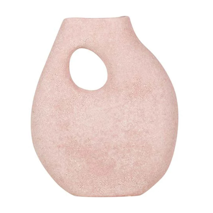 Florero Cerámica Rosa 25x12x30 Cm