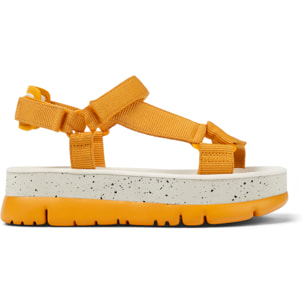 Sandalias - CAMPER Oruga Up - Naranja - Textil técnico (poliéster reciclado)