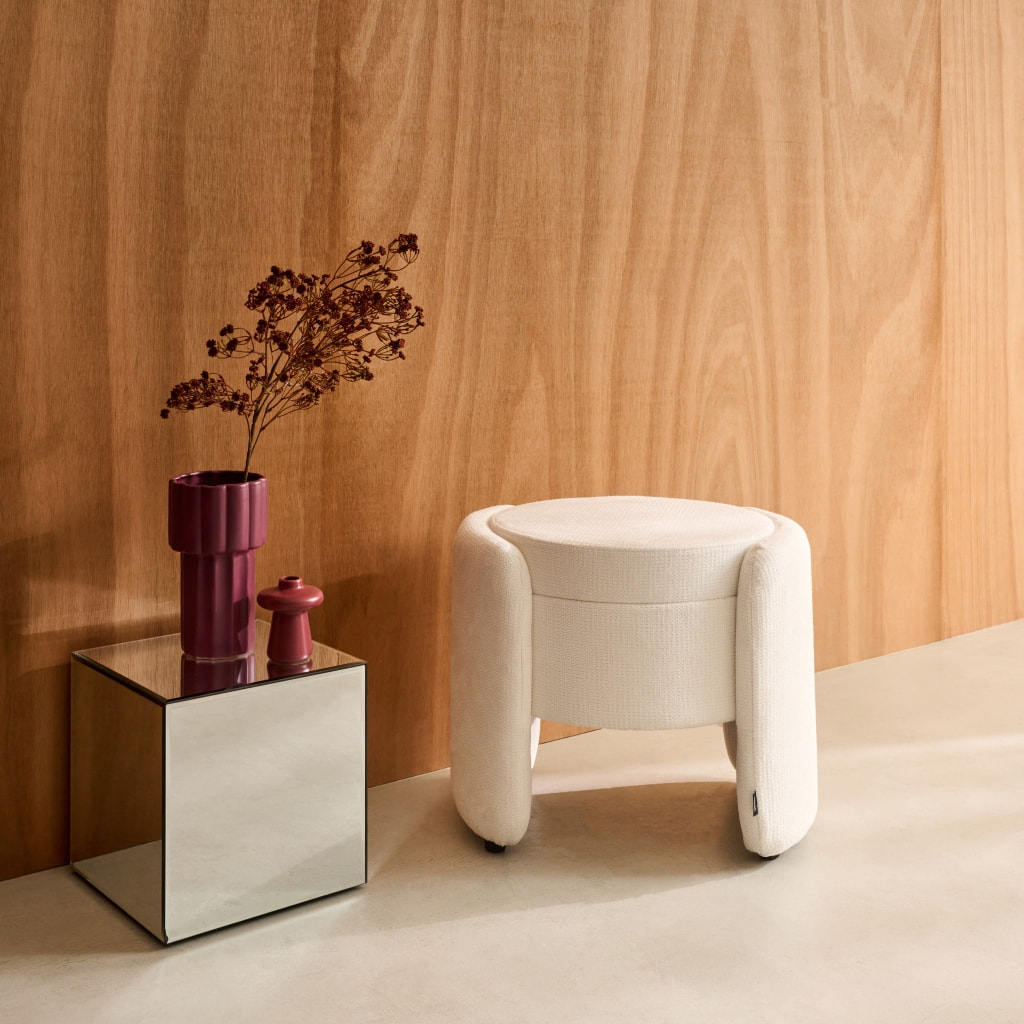 Tabouret coffre contemporain tissu KALO