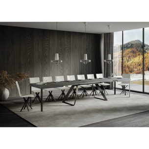 Tavolo allungabile 90x200/460 cm Proxy cemento telaio Antracite