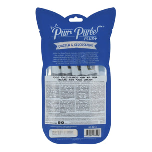 Kit Cat PurrPuree Plus - Pollo Joint Care 4x15 g Snack cremoso para gatos