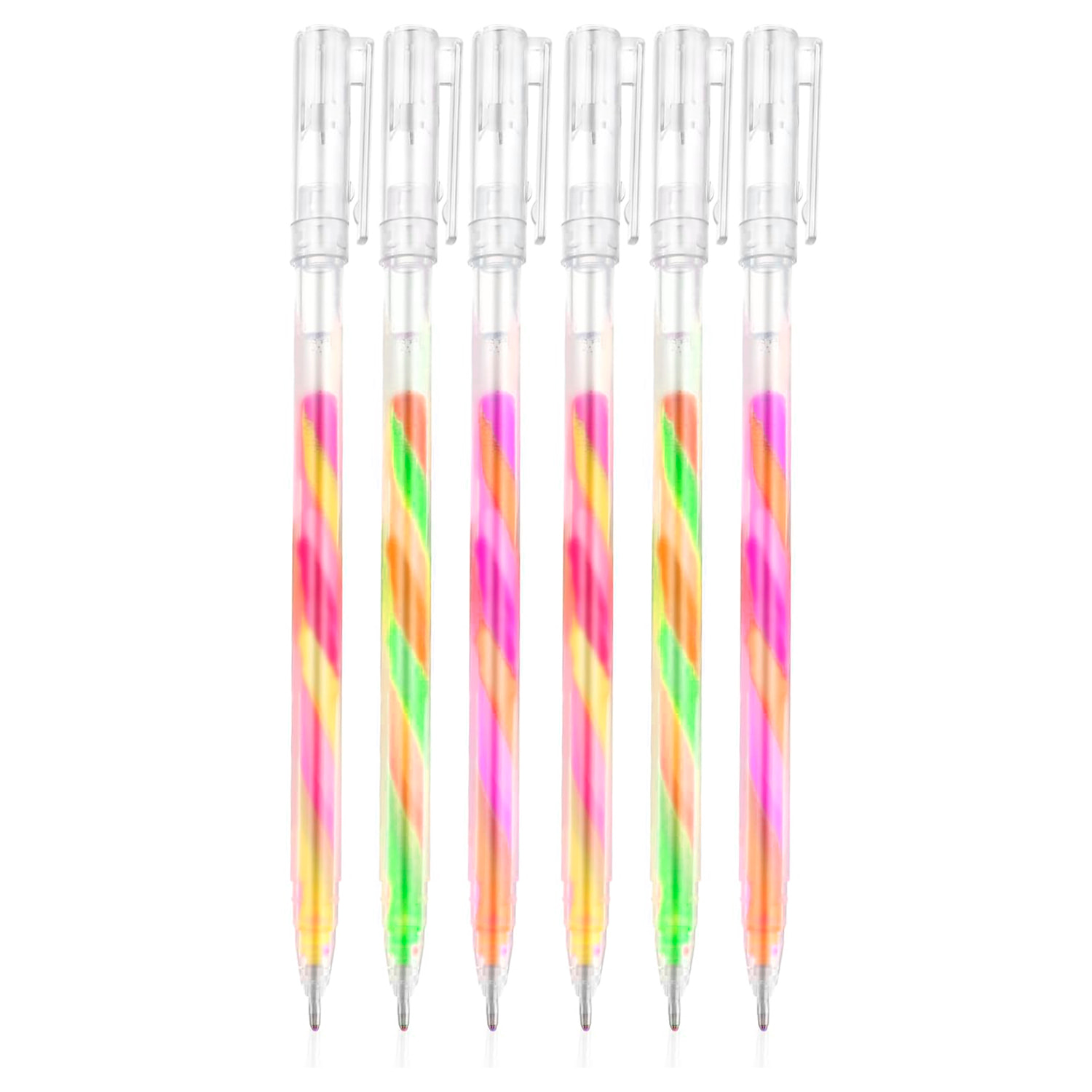 Set 6 rotuladores gel 1,2 mm magic rainbow con tapa