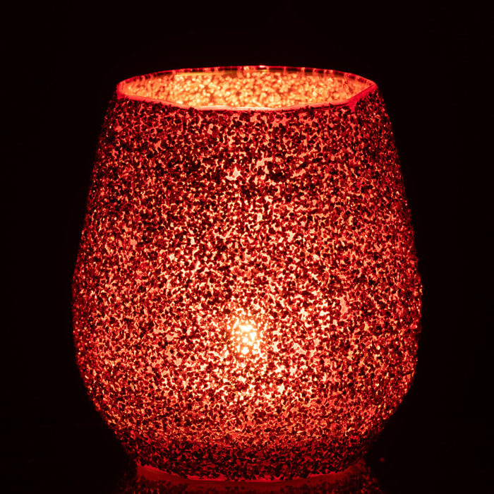 J-Line bougeoir - verre - rouge - large