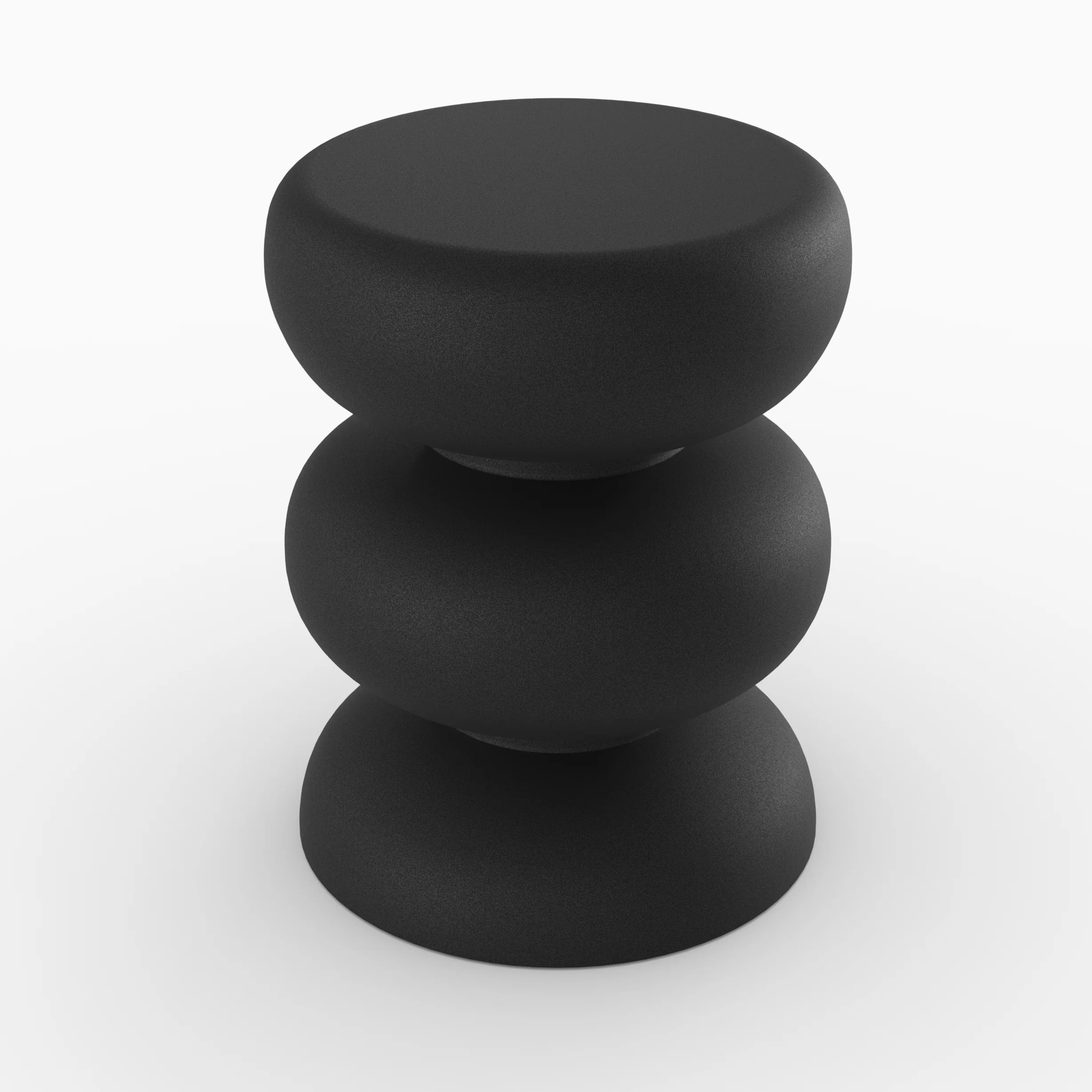 Table d'appoint ronde en métal noir D35 cm - Cléo