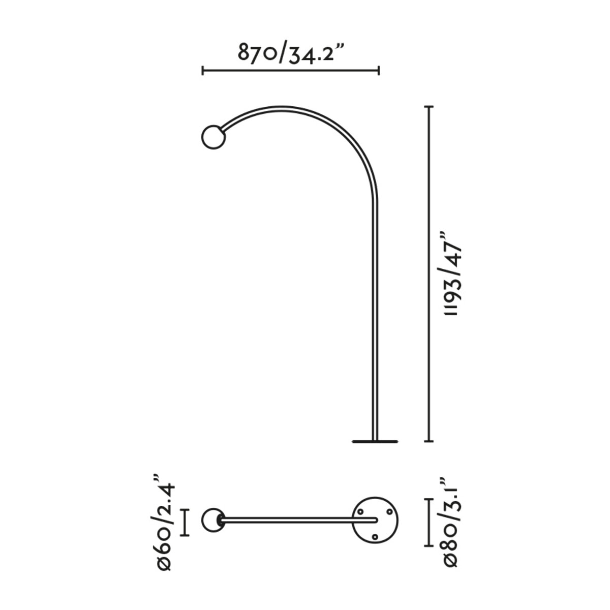 CUCA 1193 Lampada paletti muro nero 24V