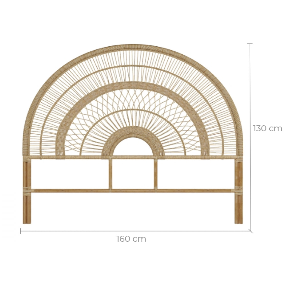 Tête de lit en rotin naturel 160 cm - Astéria