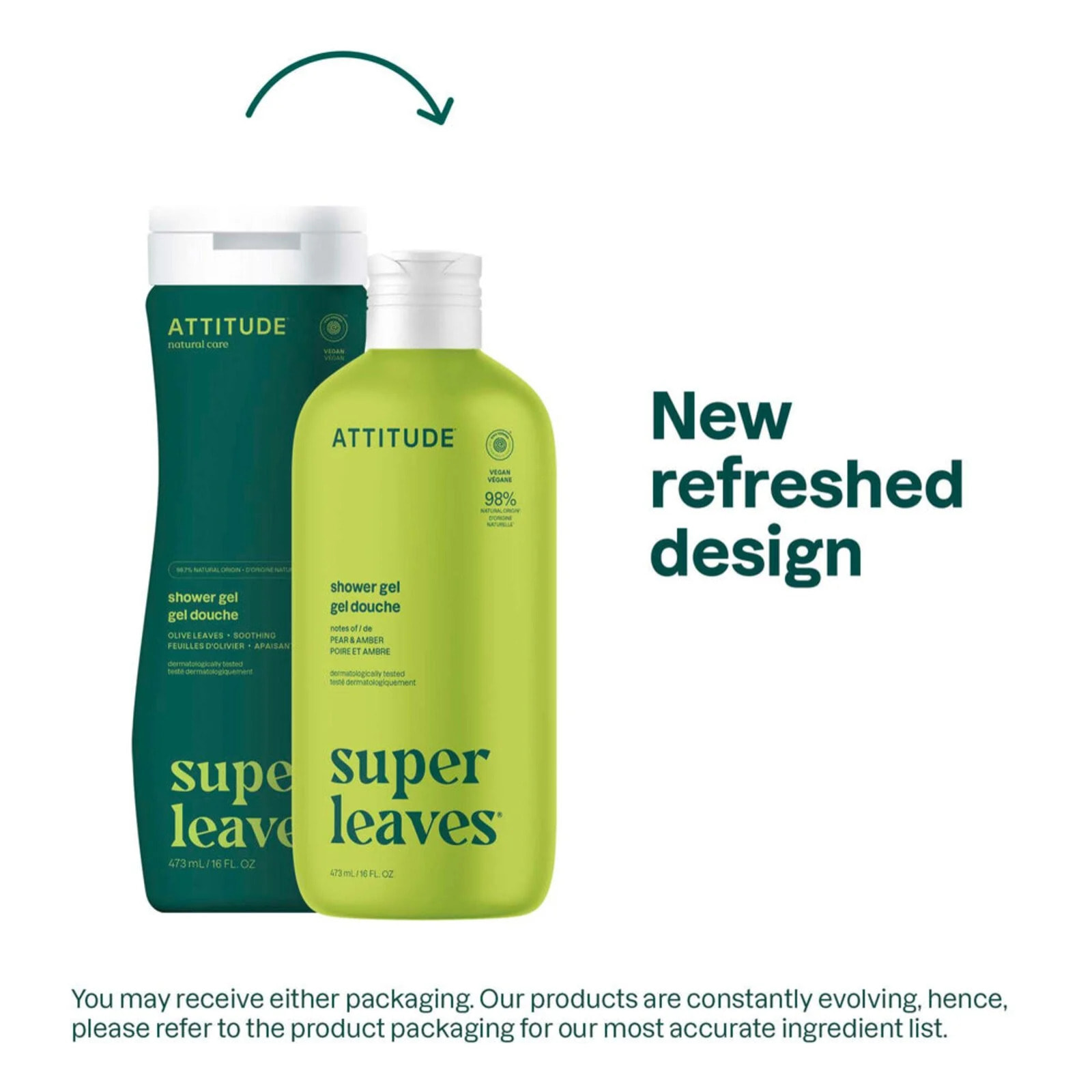 Super leaves Gel de ducha calmante Pear & Amber 473 ml