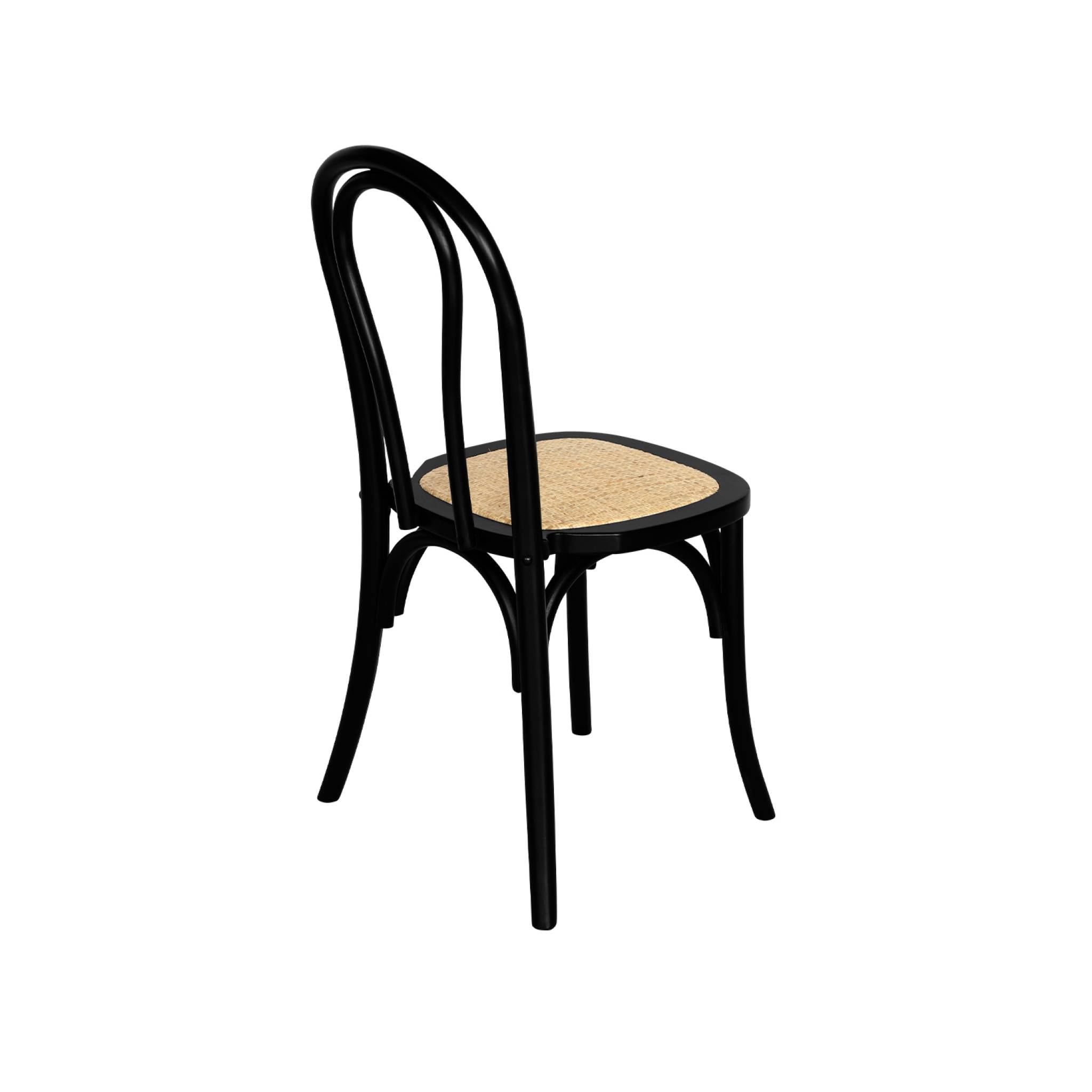 Chaise vintage bois et rotin (lot de 4) BASTILLE