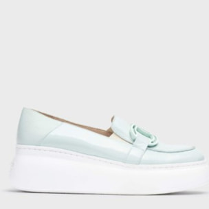 Mocasín VIENA Azul. Tacón: 4,5cm