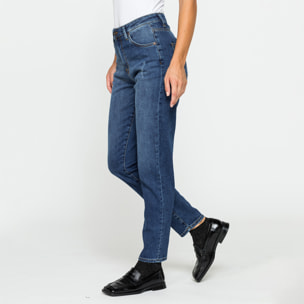 JEANS MOM CINQUE TASCHE IN DENIM STRETCH 12,2oz