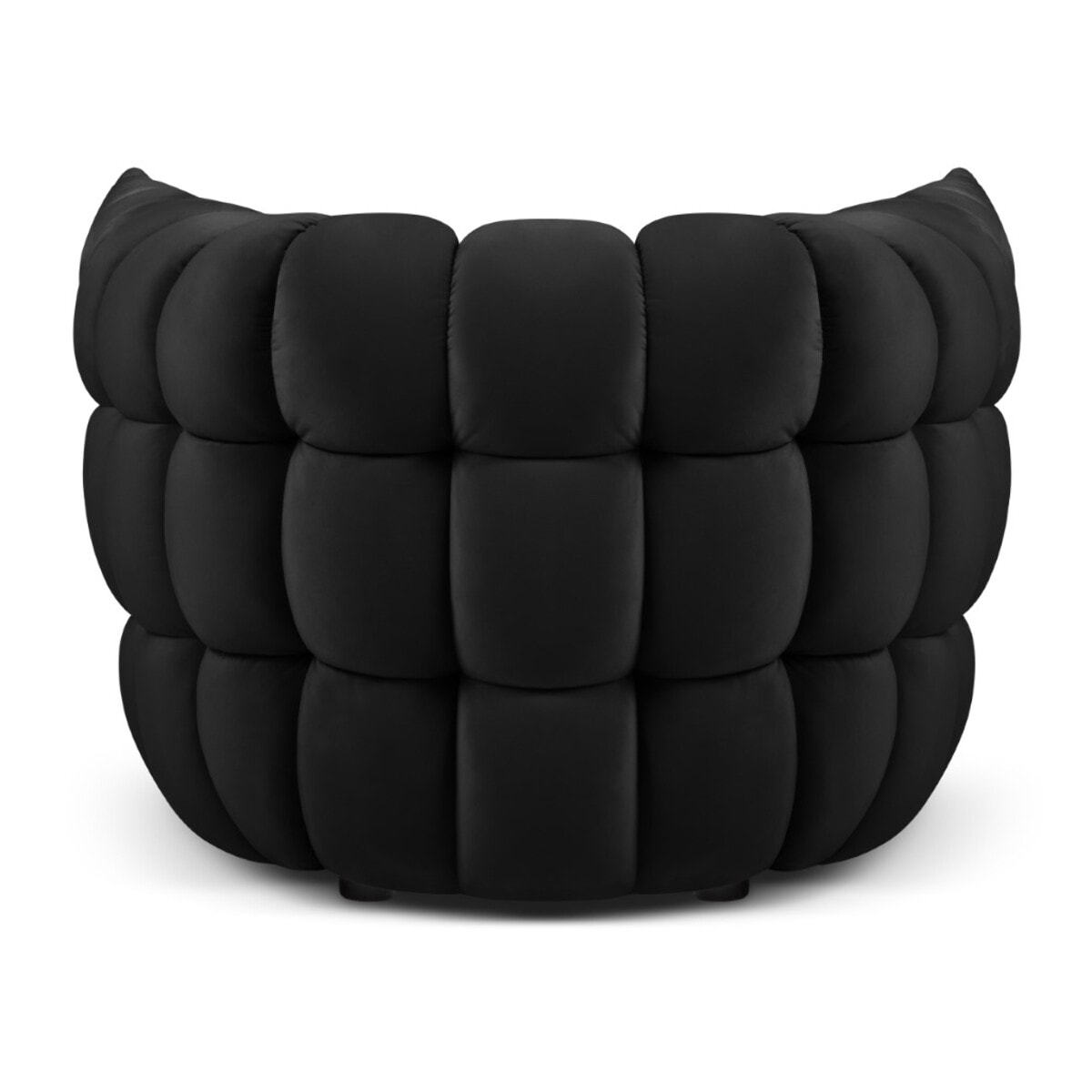 Fauteuil "Cedric" en velours noir