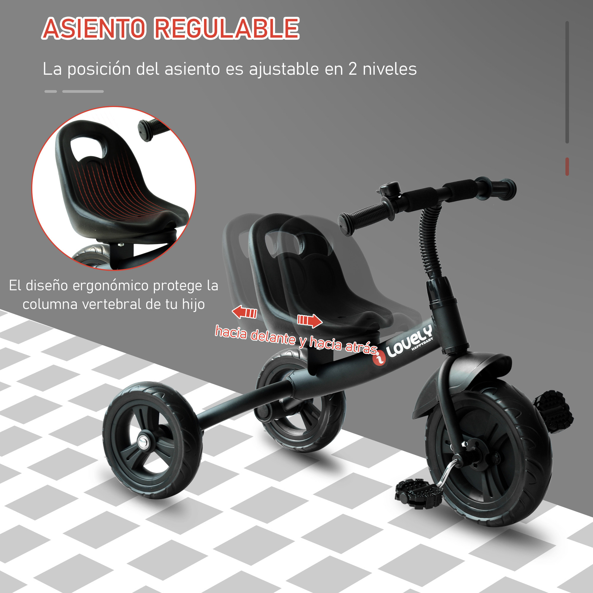 Triciclo para Niños Negro