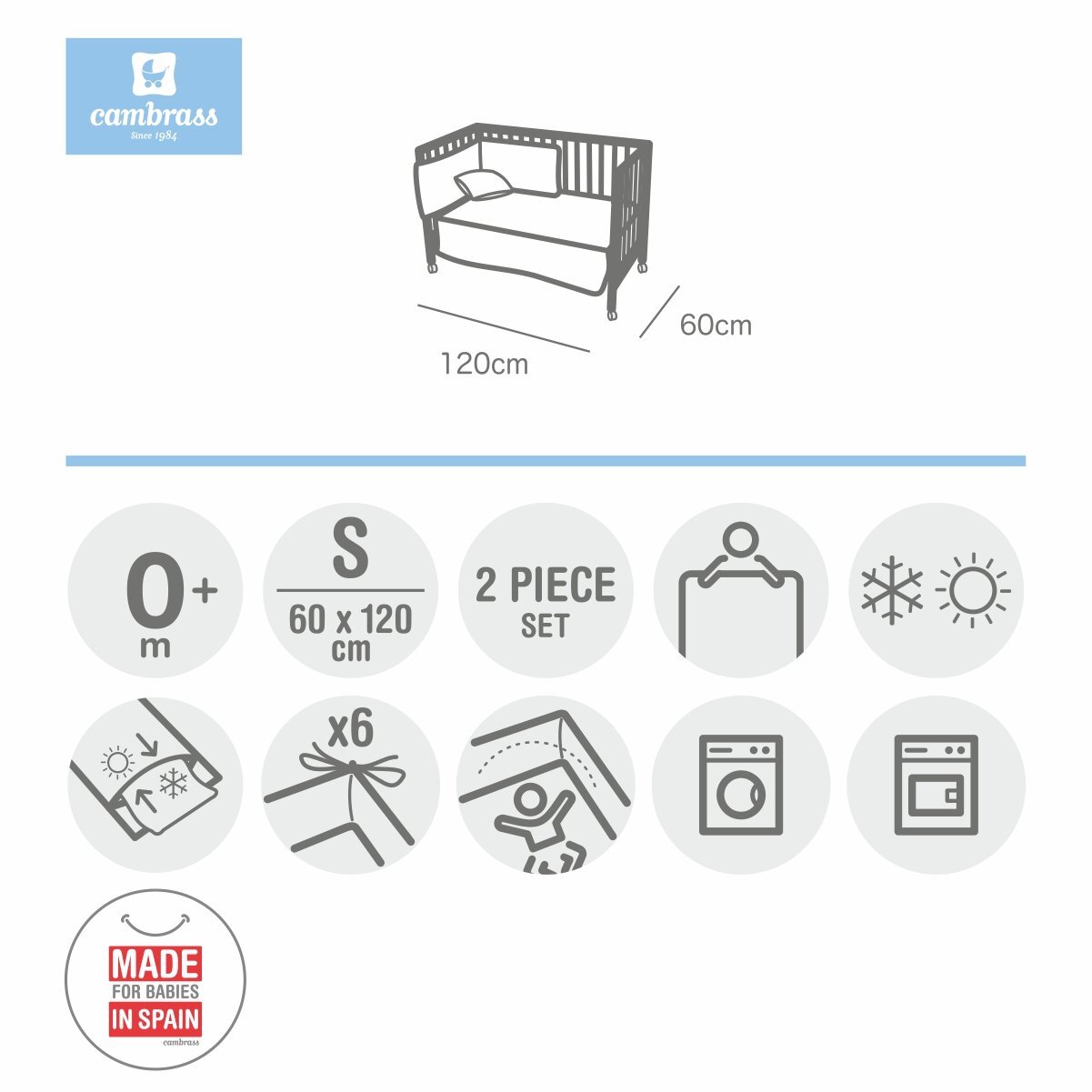 Cambrass Jgo 2 Pcs.Colcha I-V. Cuna 60 Liberty
