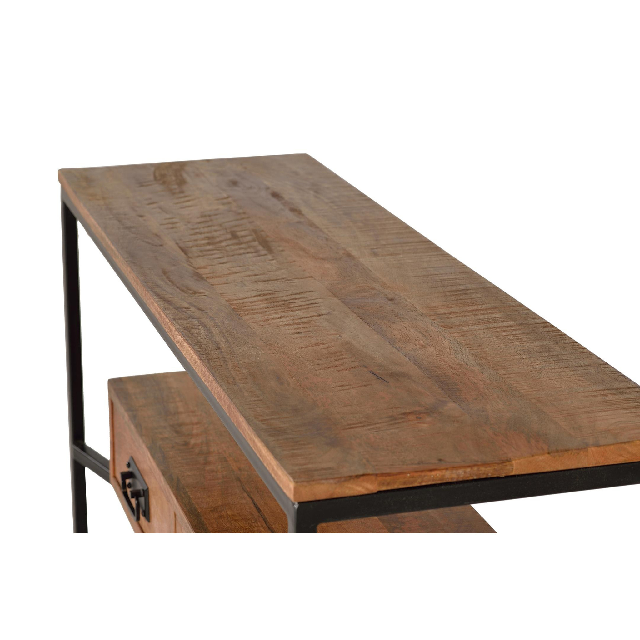 Consola de Madera de Mango 110 Cm Estilo Industrial