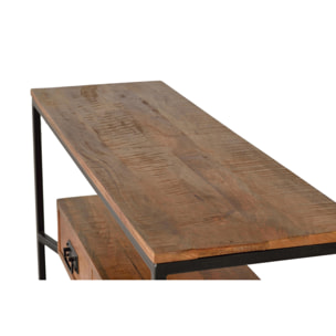 Consola de Madera de Mango 110 Cm Estilo Industrial