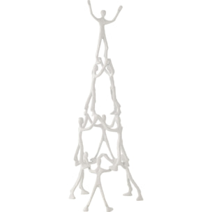 J-Line figurine Pyramide 9 Personnages - aluminium - blanc