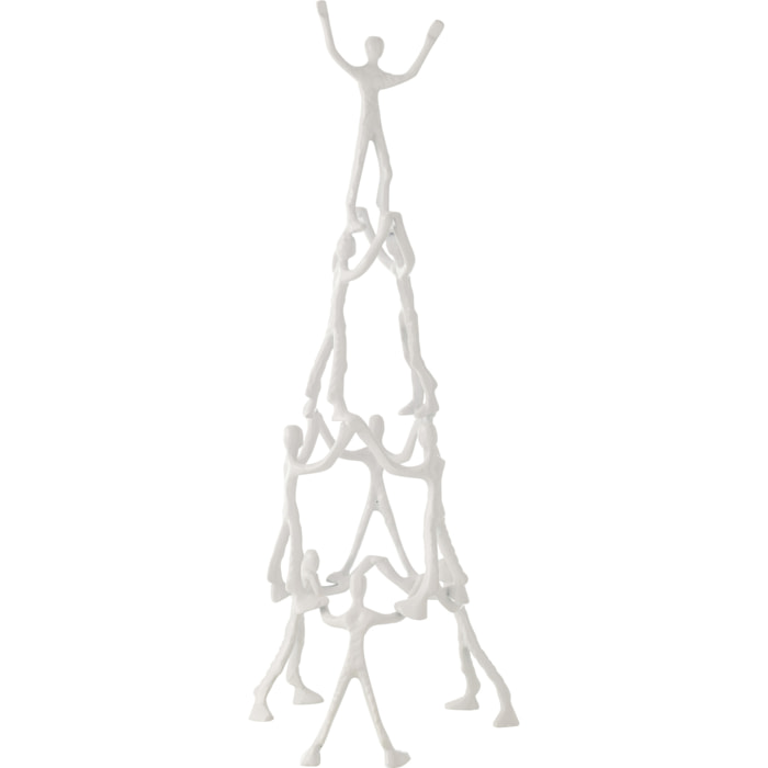 J-Line figurine Pyramide 9 Personnages - aluminium - blanc