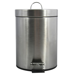 Poubelle à pédale Inox 5L Inox Satiné MSV