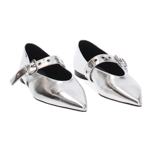 Ballerine donna silver a punta