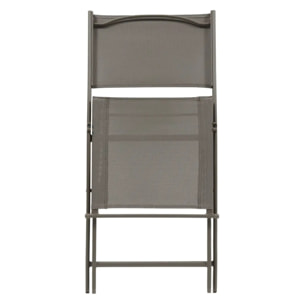 Lot de 4 Chaises de jardin Modula pliables noisette