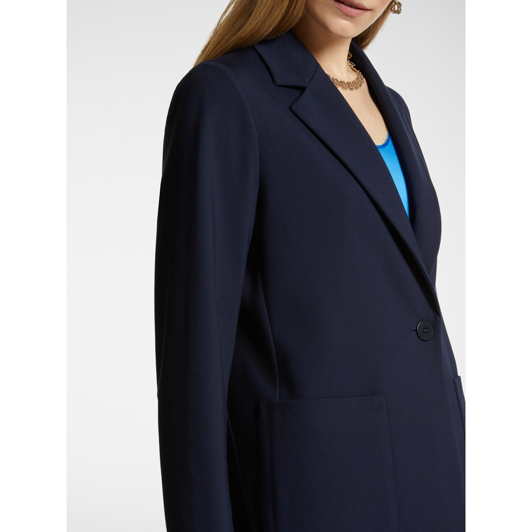 Elena Mirò - Blazer en punto milanés - Azul